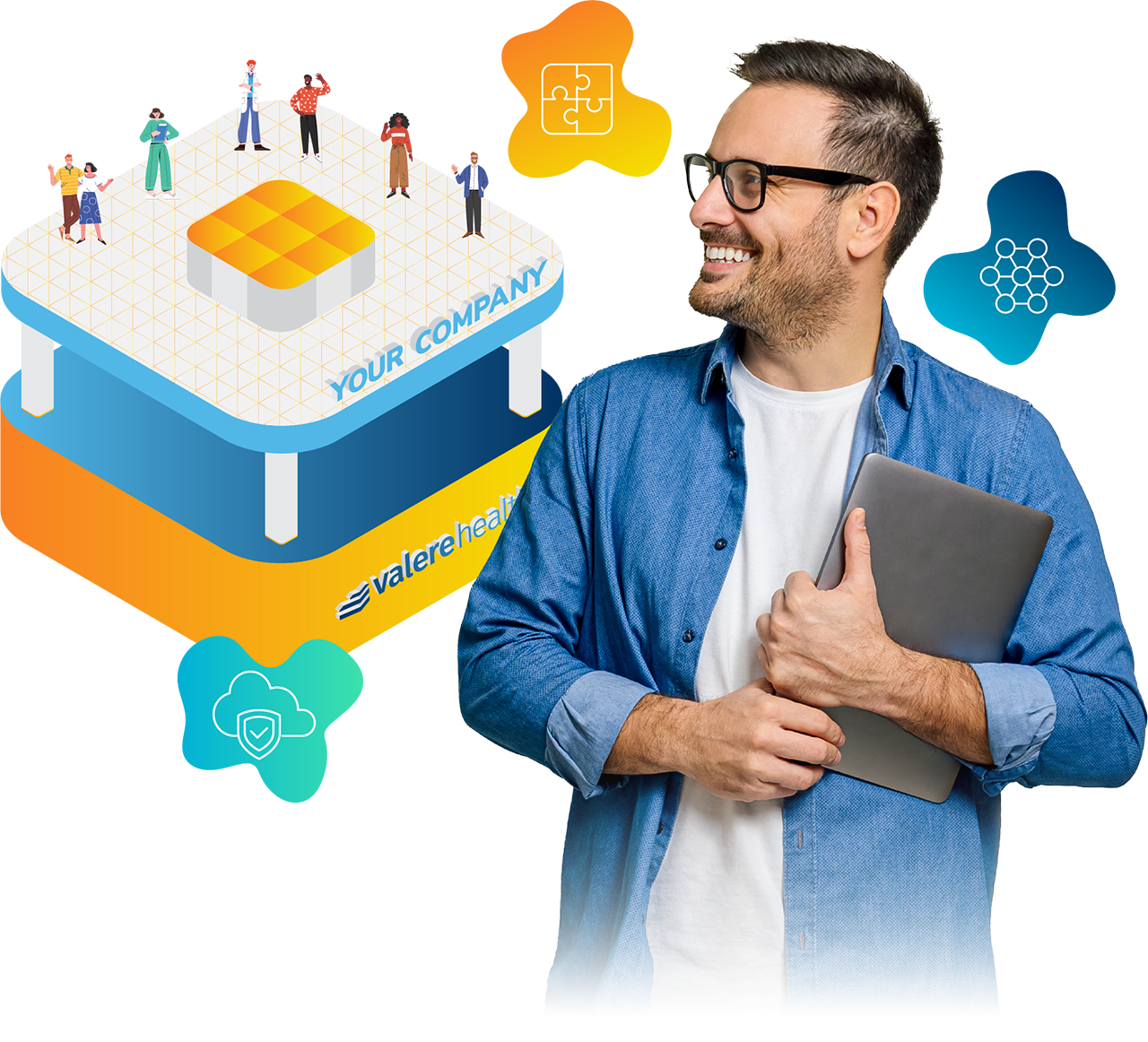 Seamless Connectivity<br />
and Integration happy person